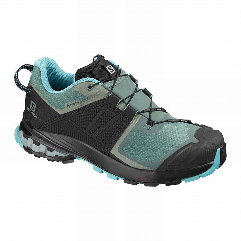 SALOMON XA WILD GORE-TEX Philippines - Women's Trail Running Shoes - Green/Black | 145698-TSR